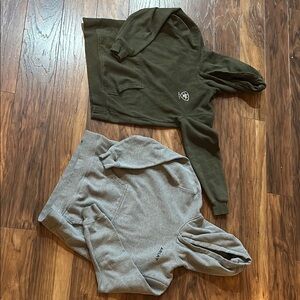 Kids Green and Gray ariat Hoodies